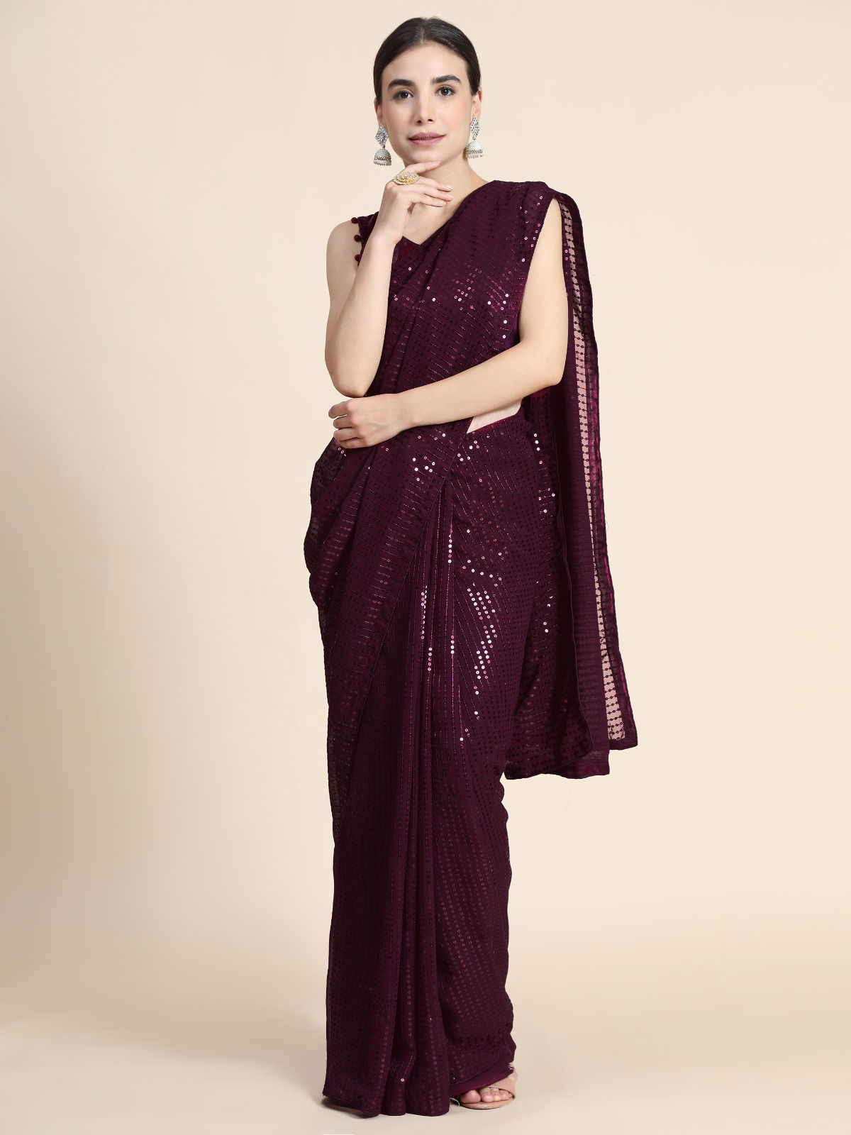 Aab Sequence Party Wear Saree Catalog
